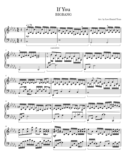 If You — BIGBANG | Piano solo