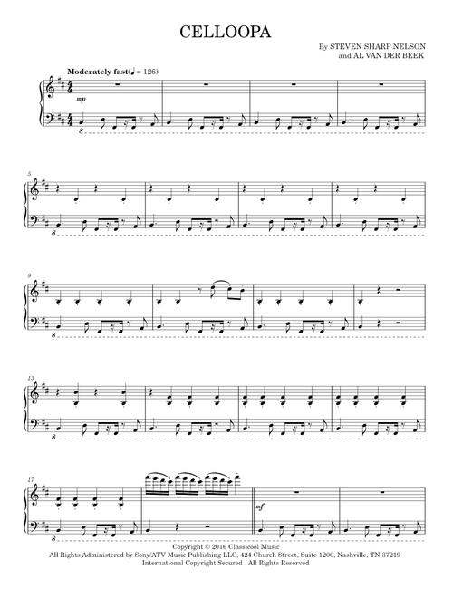 Celloopa - The Piano Guys (Piano Solo)