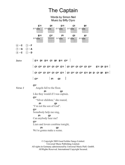 The Captain - Biffy Clyro (Guitar Chords-Lyrics)