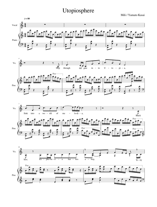 Utopiosphere-Piano+Vocal-