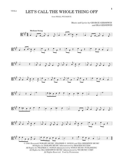 Let's Call The Whole Thing Off - George Gershwin, Ira Gershwin (Viola Solo)
