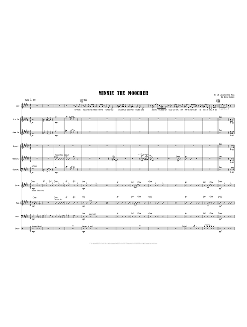 Minnie The Moocher (Arr. Daryl McKenzie) - Big Bad Voodoo Daddy (Small Ensemble)