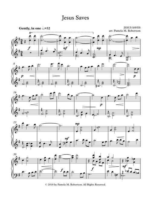 Jesus Saves - Piano Solo (Arr. Pamela M. Robertson) - William Kirkpatrick (Piano Solo)