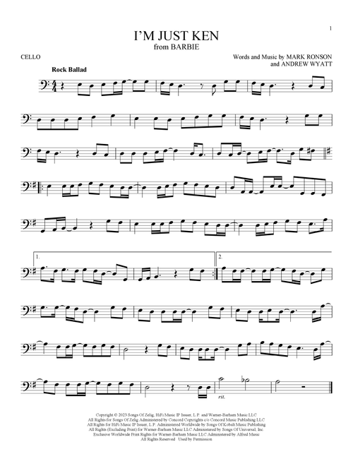 I'm Just Ken (from Barbie) - Ryan Gosling (Cello Solo)