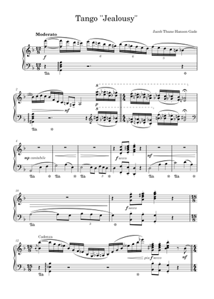 Tango ''Jealousy'' - Jacob Gade Sheet Music for Piano (Solo ...