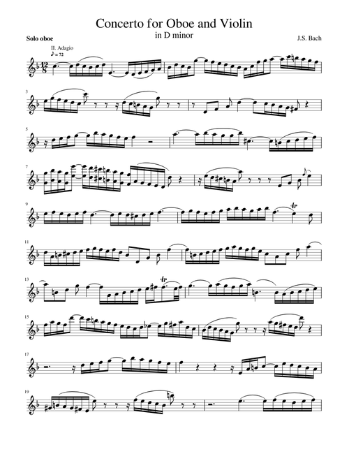 Concerto for Oboe and Violin in D minor