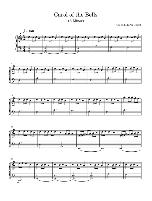 Carol of the Bells in A Minor