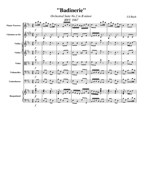 Orchestral Suite No.2 in B minor, BWV 1067, No. 7 Badinerie – Johann Sebastian Bach
