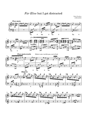 Per Elisa Spartito Facilitato Per Pianoforte