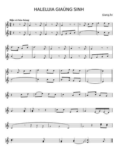 HALELUIA GIAÙNG SINH - Giang Ân