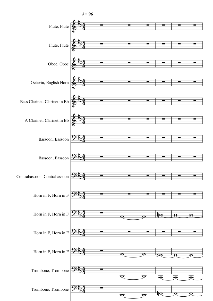 New Batman Theme - Hans Zimmer Sheet music for Trombone, Tuba, Flute, Oboe  & more instruments (Mixed Ensemble) 