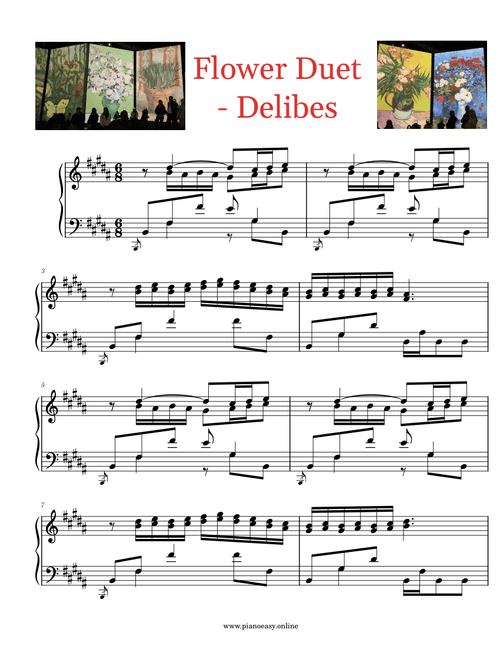 The Flower Duet - Transposed to C – By Léo Delibes