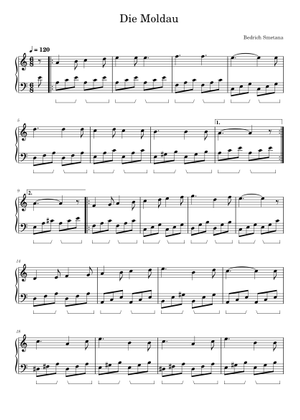 The Moldau Sheet Music for Piano (Solo) | MuseScore.com