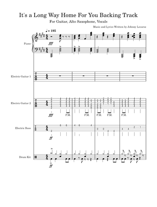It's a Long Way Home For You Backing Track – John Lecaroz