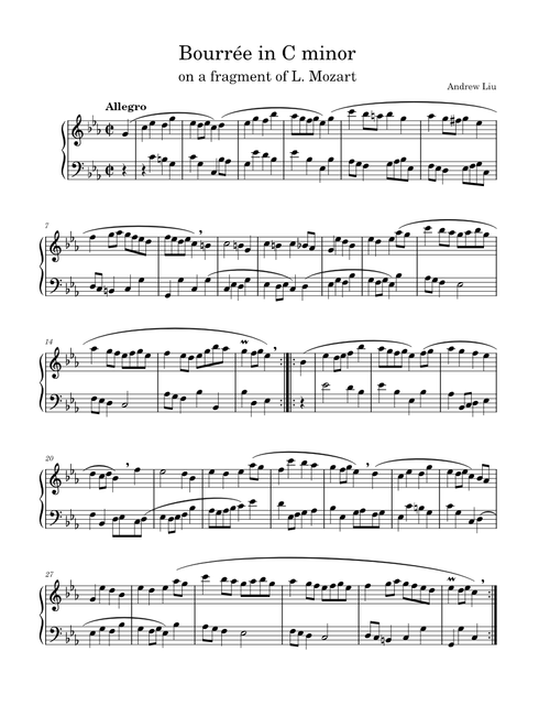 Bourrée in C minor
