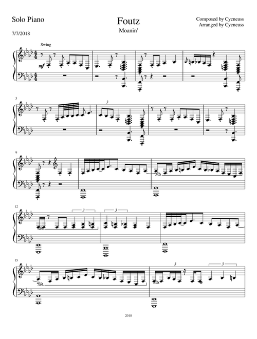 Foutz (Crazy Jazz Piano Solo)