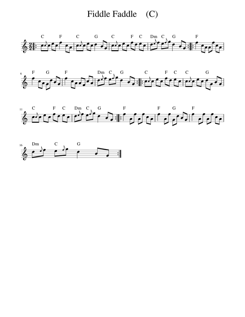 Fiddle Faddle (C) Sheet music for Piano (Solo)