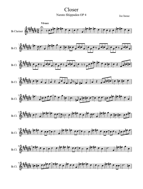 Closer (Clarinet)
