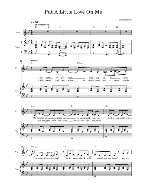 Put a Little Love on me – Niall Horan