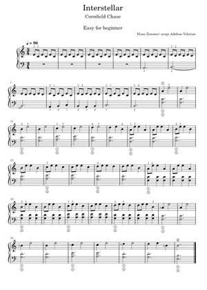 Interstellar - Cornfield Chase (Hans Zimmer ) Sheet Music for Piano ...