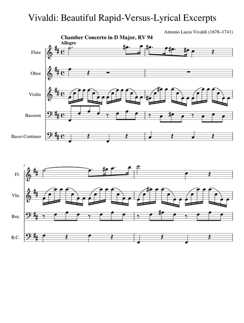 Vivaldi: Beautiful Rapid-Versus-Lyrical Excerpts