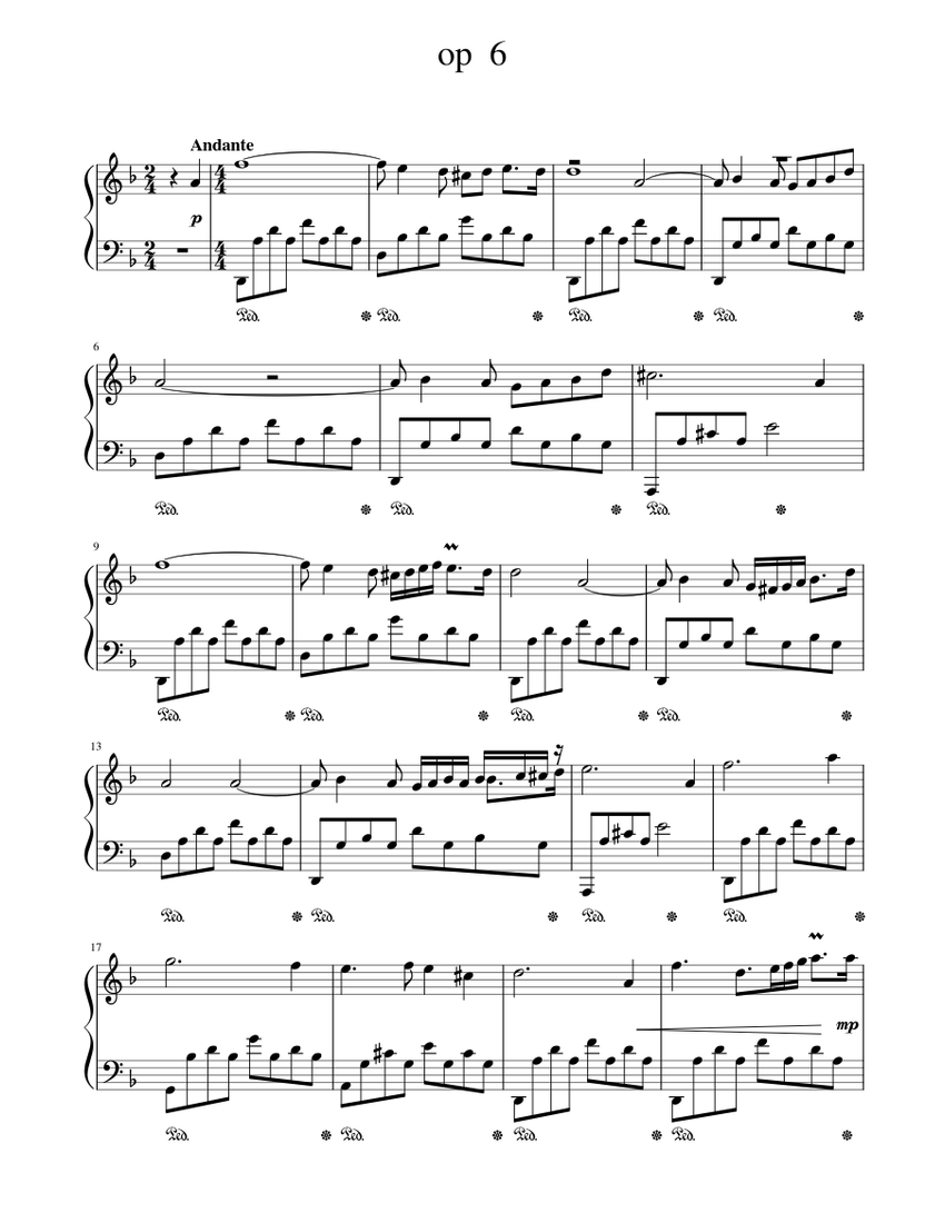 op 6 Sheet music for Piano (Solo) Easy | Musescore.com
