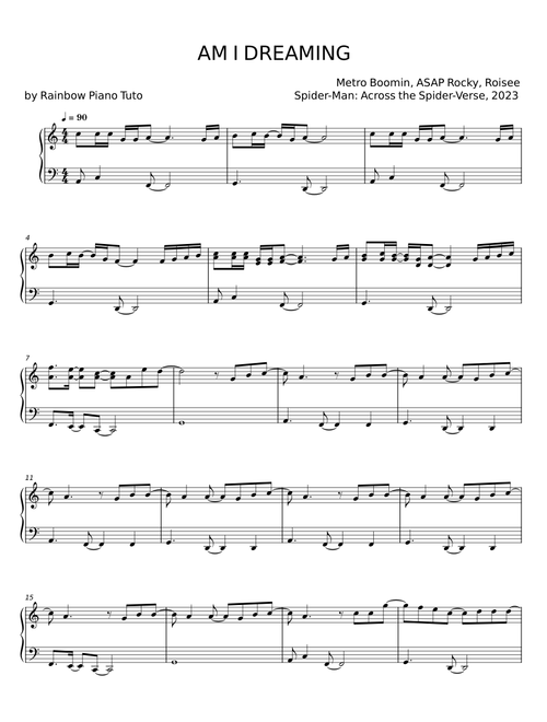 AM I DREAMING - Rainbow Piano Tuto