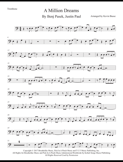 A Million Dreams (Arr. Kevin Busse) - Pink (Trombone Solo)