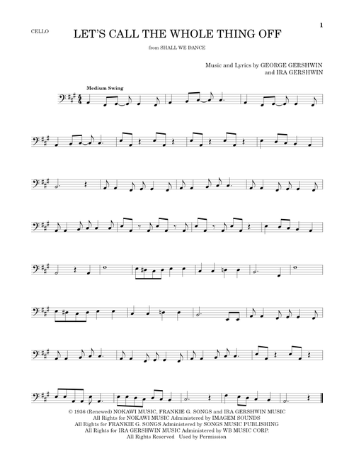 Let's Call The Whole Thing Off - George Gershwin, Ira Gershwin (Cello Solo)