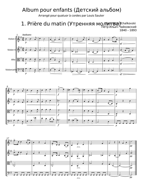 Children's Album, Op.39 - Pyotr Ilyich Tchaikovsky