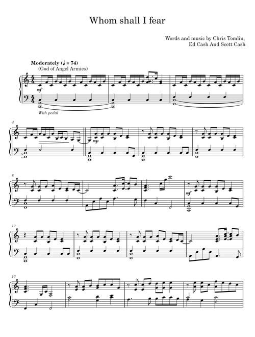 Whom Shall I Fear (God Of Angel Armies) - Chris Tomlin
