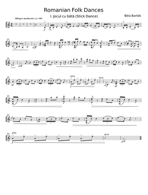 Romanian folk dances - Béla Bartók