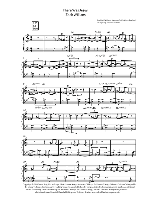 There Was Jesus (Arr. by ezequiel zeferino) - Zach Williams (Easy Piano)