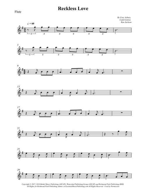 Reckless Love (Arr. Wesley S. SIlva) - Cory Asbury, Caleb Culver, Ran Jackson (Flute Solo)