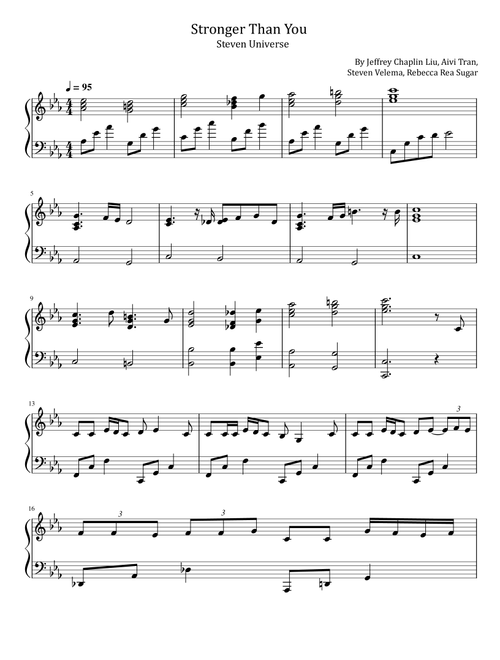 Stronger Than You (Arr. poon) - Steven Universe (Piano Solo)