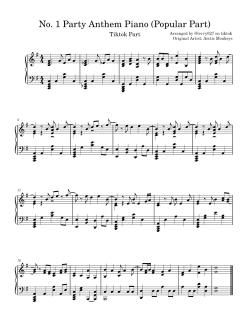 No. 1 Party Anthem (Tiktok Part) - Arctic Monkeys