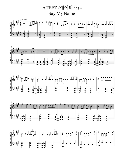 ATEEZ Say My Name Piano Cover