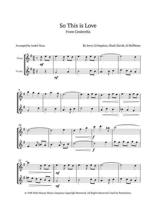 So This Is Love (Arr. André Nusa) - James Ingram (Instrumental Duet)
