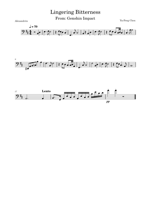 Lingering Bitterness – Yu-Peng Chen