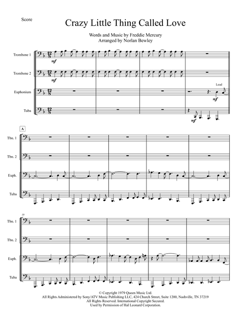 Crazy Little Thing Called Love (Arr. Norlan Bewley) - Queen (Brass Ensemble)