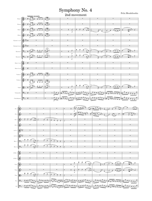 Symphony No.4, Op.90 – Felix Mendelssohn 2. Andante con moto