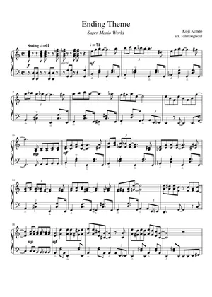 Piano Sheet Music - Ending Theme