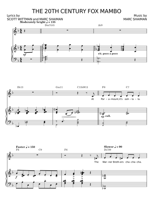 THE 20TH CENTURY FOX MAMBO - SCOTT WITTMAN