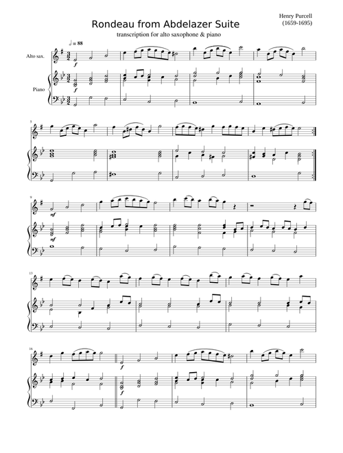 Rondeau from Abdelazer – Henry Purcell