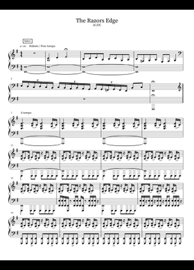 Free The Razors Edge by AC/DC sheet music | Download PDF or print