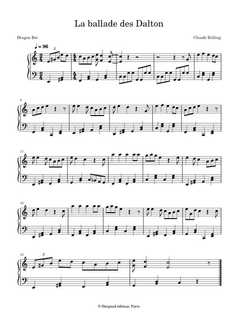 La ballade des Dalton – Claude Bolling