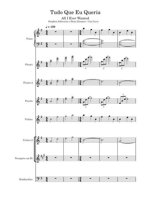 All i ever wanted – Stephen Schwartz TUDO QUE EU QUERIA/ ALL I EVER WANTED