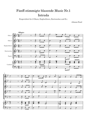 Free Johann Christoph Pezel sheet music | Download PDF or print on
