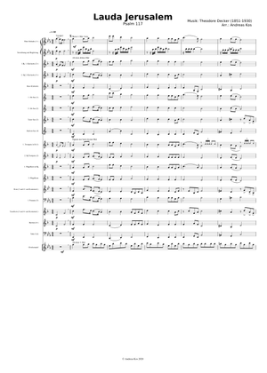 Lauda Jerusalem – Theodore Decker Sheet Music for Soprano, Alto, Tenor ...