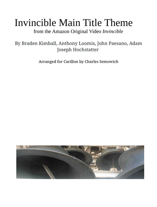Invincible- Main Theme from Amazon Video (Arr. Charles Semowich) - By Braden Kimball Anthony Loomis John Paesano Adam Joseph Hochstatter (Instrumental Solo)